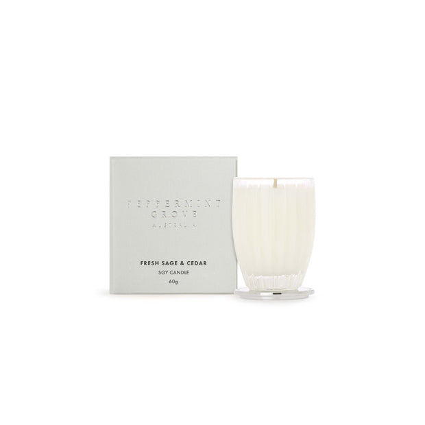 Peppermint Grove Fresh Sage & Cedar Soy Candle 60g