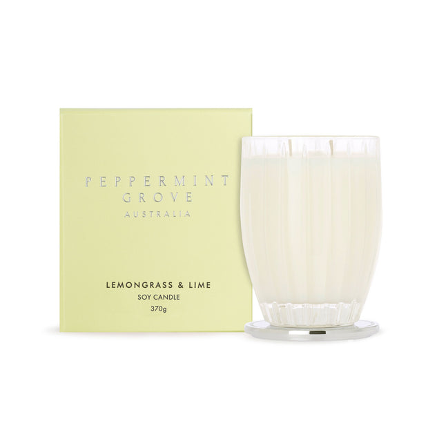 Peppermint Grove Lemongrass & Lime Soy Candle 370g