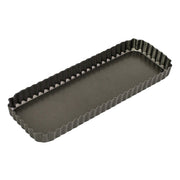 Bakemaster Loose Base Fluted Rectangular Flan/Quiche Pan 36cm